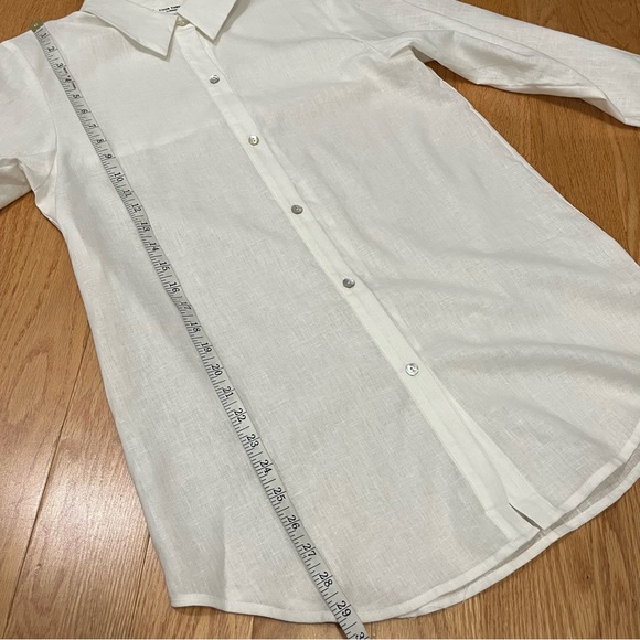 NWOT 437 Linen Cotton Willow Shirt White - Picture 8 of 10